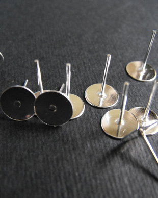 BAZA PENTRU CERCEI ARGINTIE -  6,5  MM(10buc.)