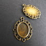 BAZA PT. CABOCHON BRONZ - 33 X 24 MM