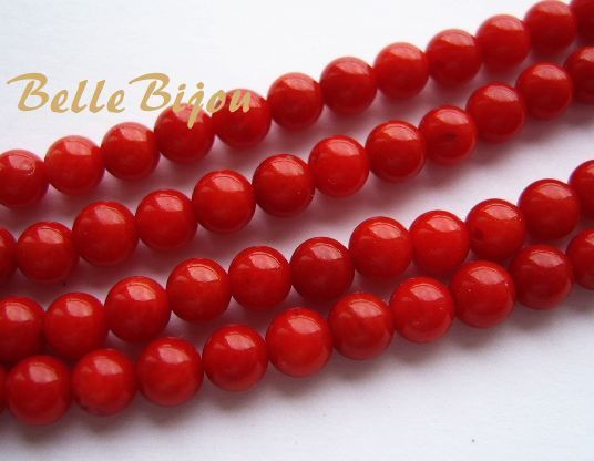 Coral rosu 4.5 mm (10 bucati)