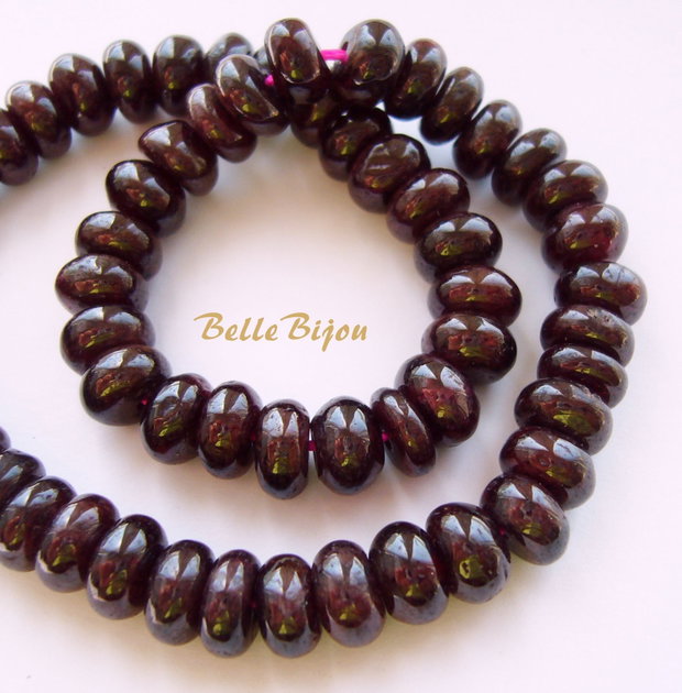 Granat rondele 8x4-5 mm