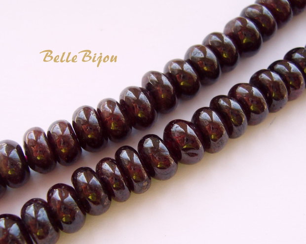 Granat rondele 8x4-5 mm