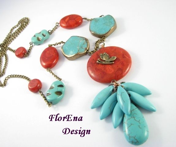Coral si turcoaz # F0597