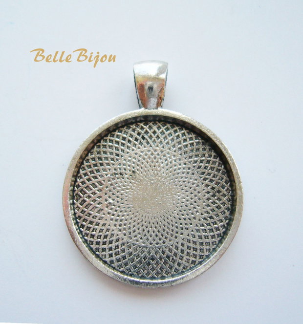 Rama rotunda camee sau cabochon forma tava de diametru 28 mm, 36 mm cu agatatoarea