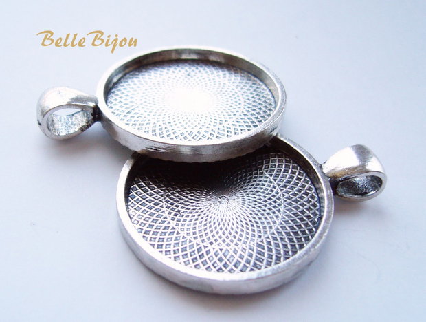Rama rotunda camee sau cabochon forma tava de diametru 28 mm, 36 mm cu agatatoarea