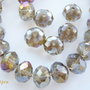 Cristale sticla 10x8 mm gri cu efect AB