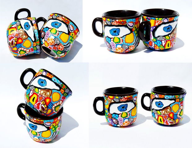 Set 2 Cesti Cafea " Goa Morning Eyes " from Goa Collection - Vandut - Disponibil la comanda