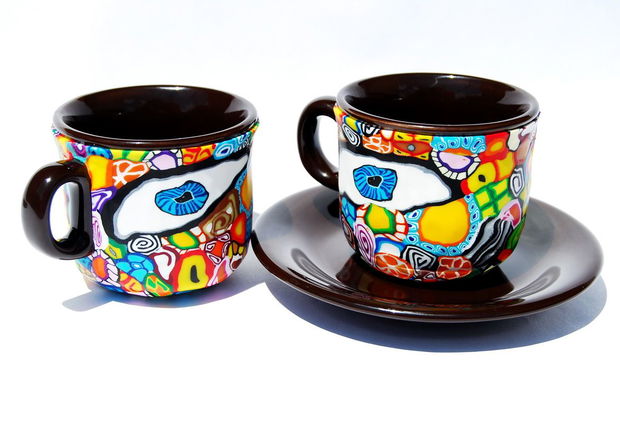 Set 2 Cesti Cafea " Goa Morning Eyes " from Goa Collection - Vandut - Disponibil la comanda