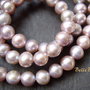 Perle de cultura roz-violet cu reflexe de 5.5 mm