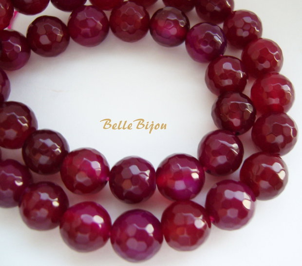 Agate visinii fatetate 8 mm