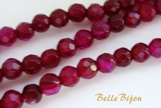 Agate visinii fatetate 4 mm