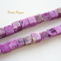 Agate purple crazy lace cub 6.5x6.5 mm