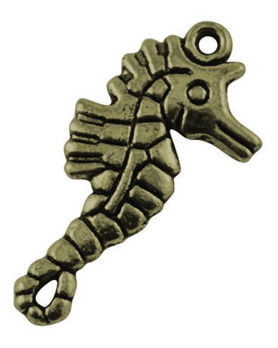 Charm calut de mare, bronz antichizat