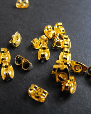 STOPPERE METALICE AURII - 6 X 4 X 3 MM(10buc.)