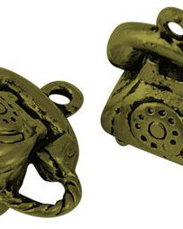 Charm telefon, bronz antichizat