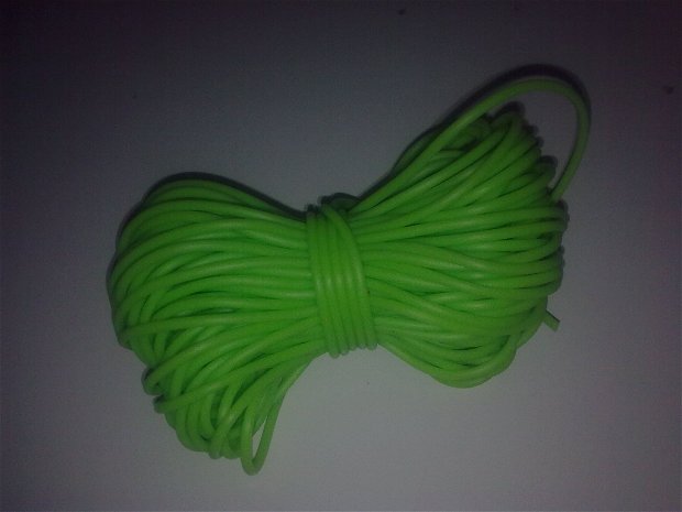 Snur Cauciuc verde Neon, 2mm