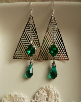 "Emeralds on pyramid"