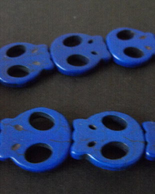 HOWLIT FORMA DE CRANIU - ALBASTRU - 21 X 19,5 MM