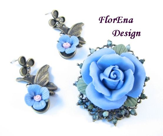 Something blue - colier # F0627