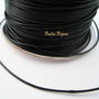 (1 ml) Snur bumbac cerat negru grosime 1 mm