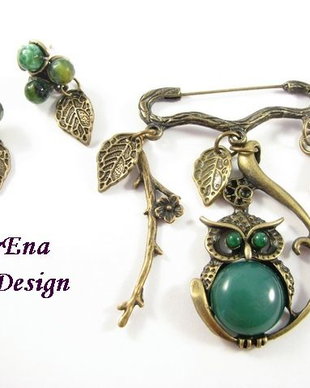 Set Buha - cercei+brosa # F0640