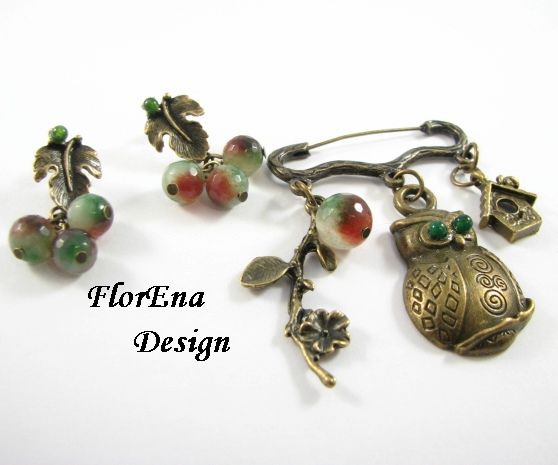 Set Buha - cercei+brosa # F0643