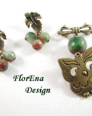 Set Buha - cercei+brosa # F0641