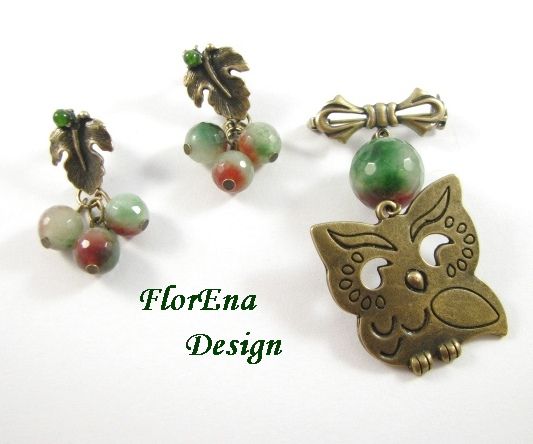 Set Buha - cercei+brosa # F0641