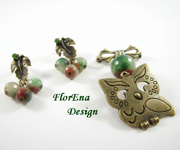 Set Buha - cercei+brosa # F0641