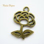 Floricica finisaj bronz 26x18x2 mm