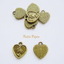 Inimioara cu camee  finisaj bronz 10x8.5x1.5 mm