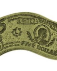 Charm 5 dolari, bronz antichizat