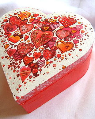 cutie lemn decorata 17177