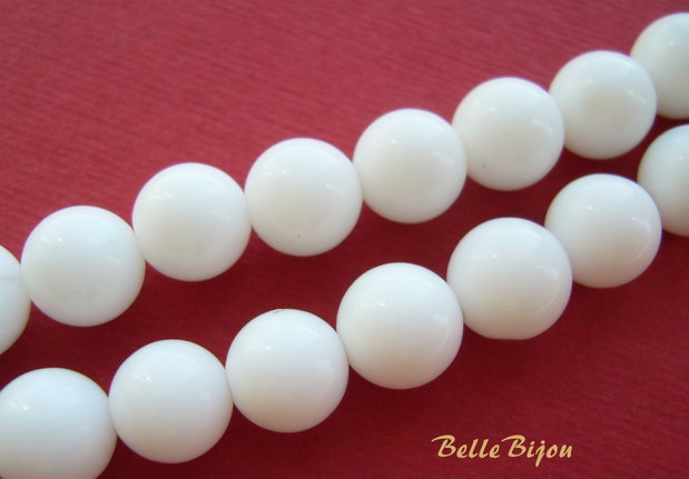 Agate albe 8 mm