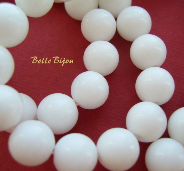 Agate albe 8 mm