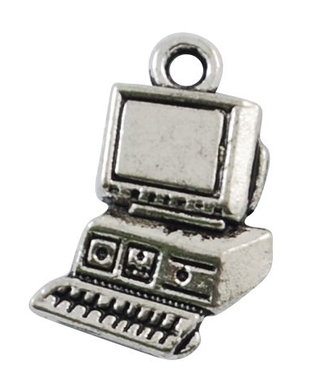 Charm computer, argintiu antichizat