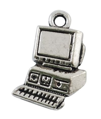 Charm computer, argintiu antichizat