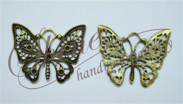 Pandantiv fluture, bronz antichizat
