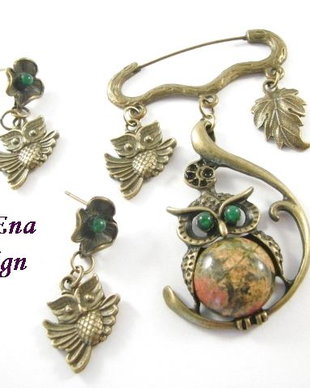 Set Buha - cercei+brosa # F0663