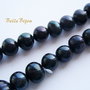 Perle de cultura vopsite negru 7-7.5x8 mm