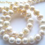 Perle de cultura albe aprox 7x8 mm