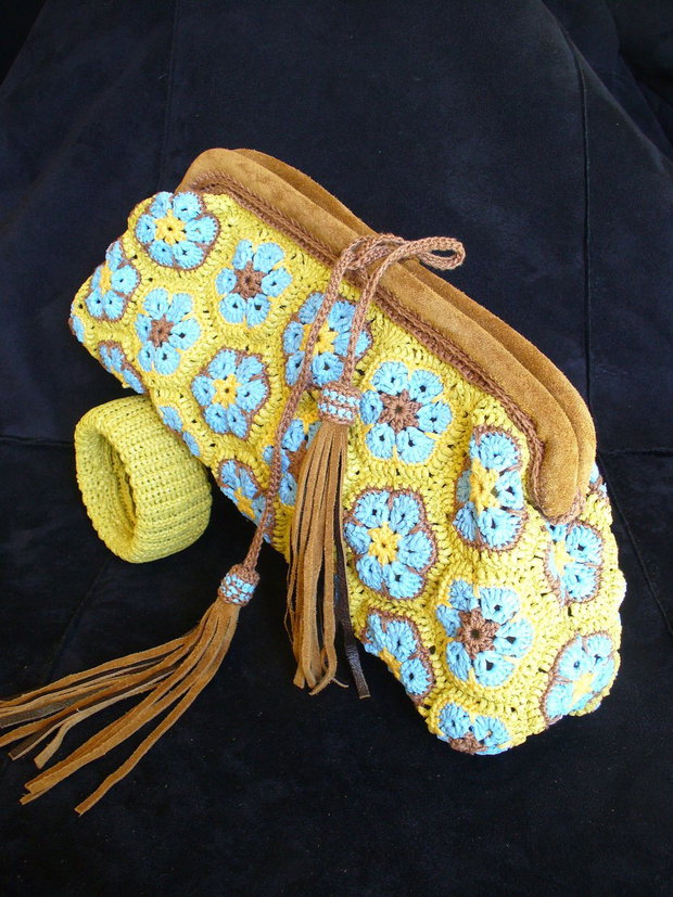 Colorful African Flowers Clutch