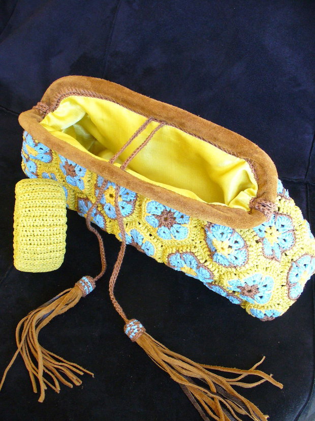 Colorful African Flowers Clutch