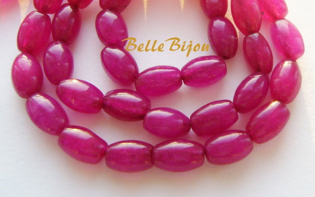 Agate grena bob de orez 6-7x4.5 mm