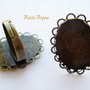 Baza inel reglabila finisaj bronz cu platou oval mare