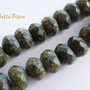 Serpentin rusesc rondele fatetate aprox 10x6-6.5 mm