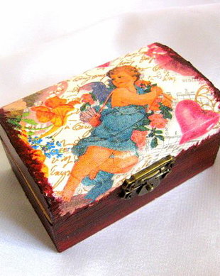 cutie lemn decorata 17448