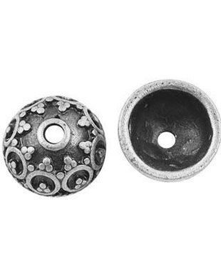 Capac 10x5mm, argintiu antichizat