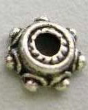 Capac margea, argintiu antichizat, 2.1x5.7mm