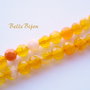Agate fatetate galbene-portocalii 4.5 mm