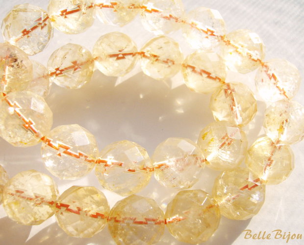 Citrin natural microfatetat 12 mm